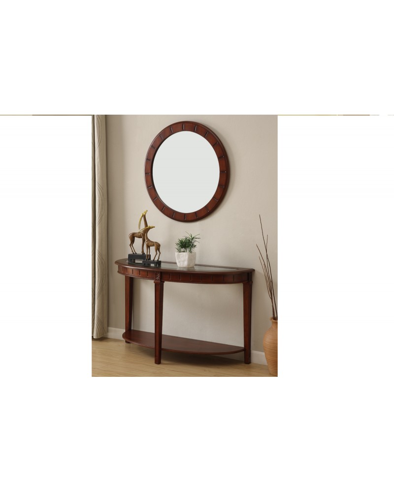 Round Mirror, Decorative Wood Frame