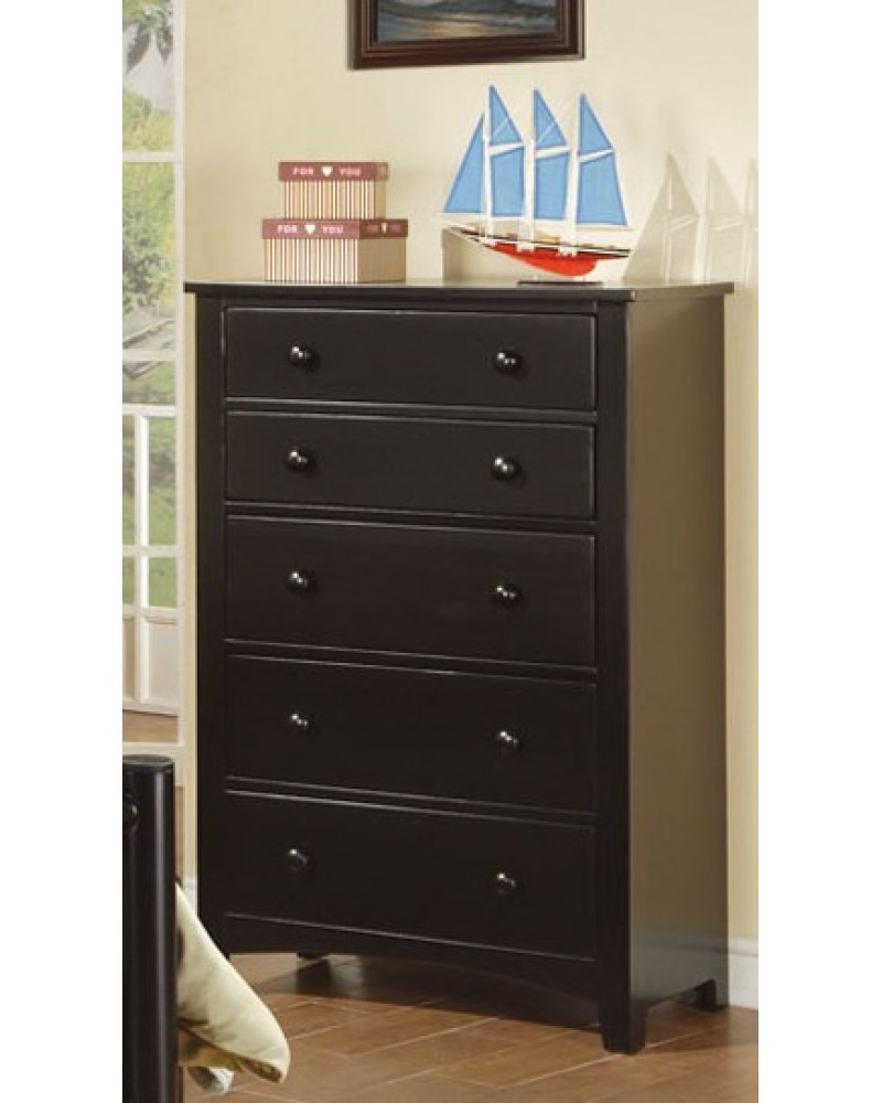 F4237 Black Chest of Drawers