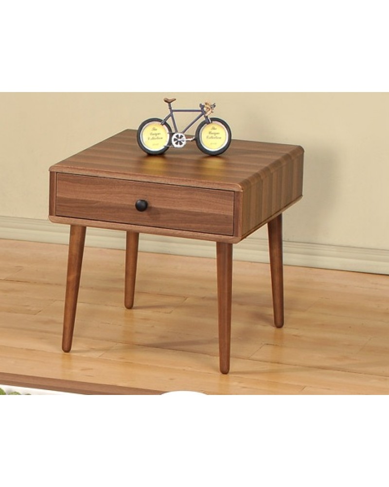 Vintage Wood Veneer Coffee Table and End Table End Table