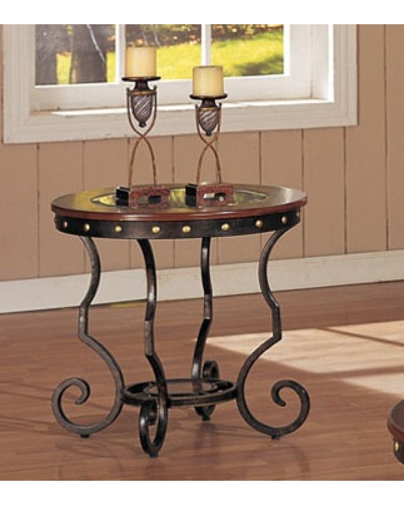 Coffee Table and Matching End and Consol Tables, Round End Table