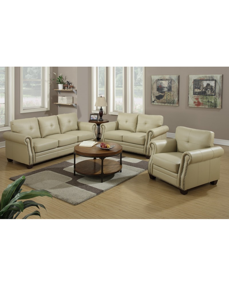 2 Piece Leather Sofa Set by Poundex - F7784