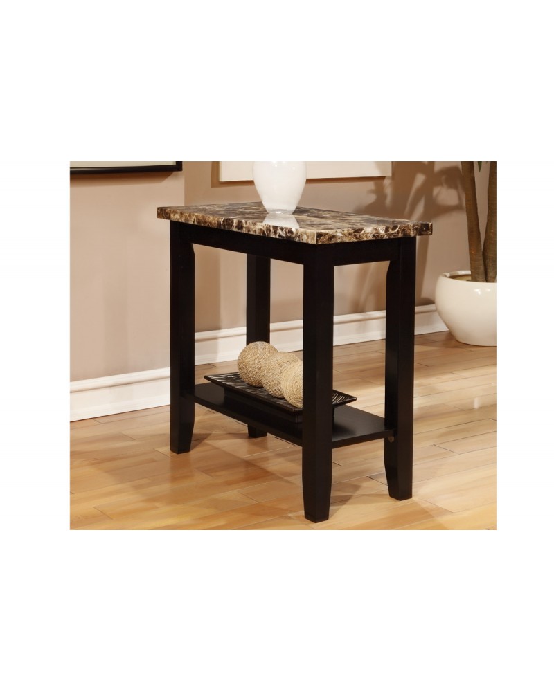 Marble Top Side Table by Poundex - F6257 
