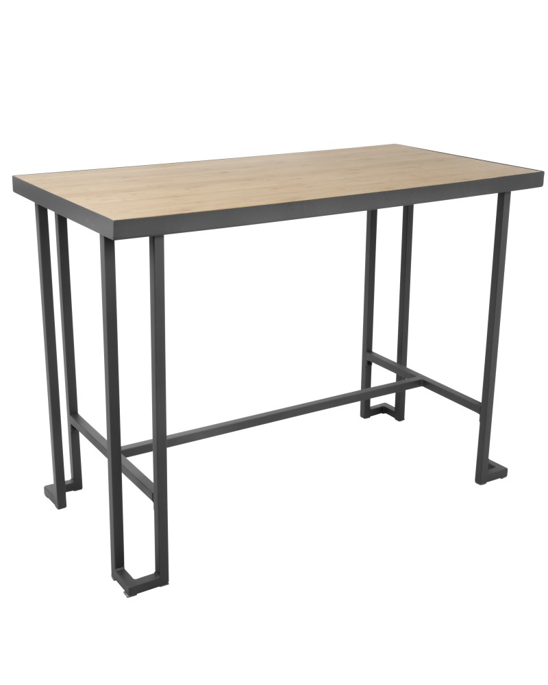 Roman Industrial Counter Table in Grey and Natural