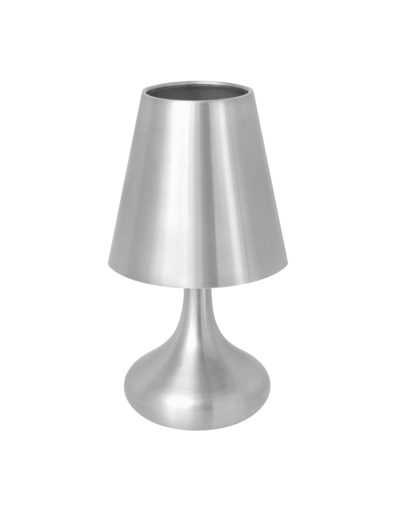 Genie Contemporary Touch Lamp in Silver