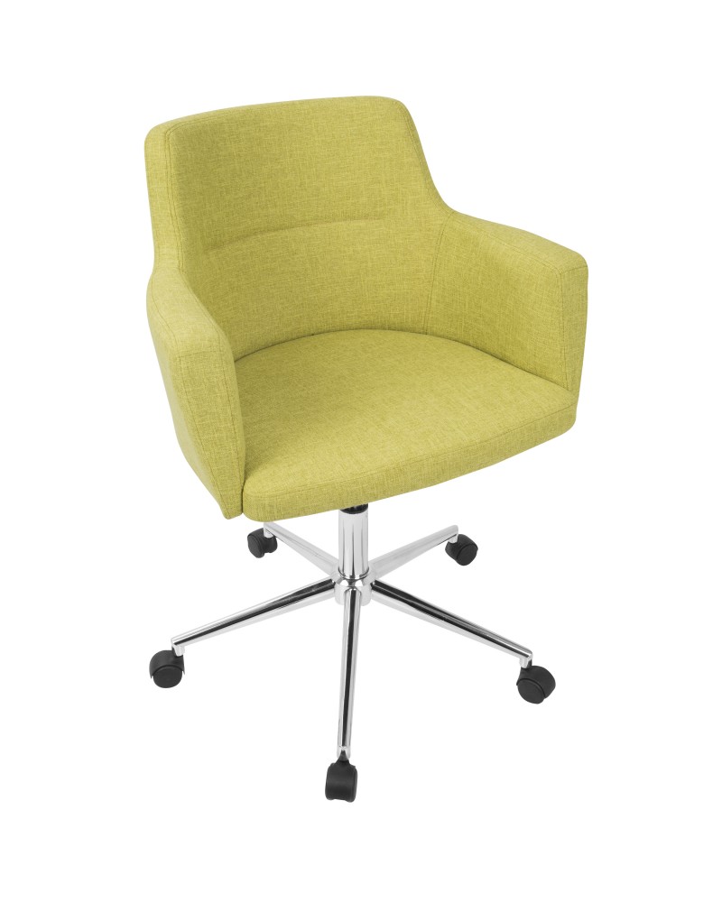 Andrew Contemporary Adjustable Office Chair in Green