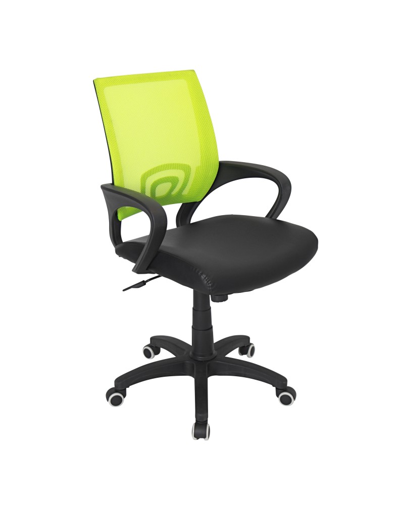 Officer Modern Adjustable Office Chair with Swivel in Lime Green